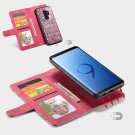 Galaxy S9 2i1 Etui m/4 kortlommer Croco Rosa thumbnail
