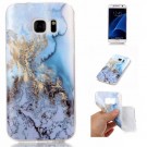 Galaxy S7 Deksel Marmor Blå/Gull thumbnail