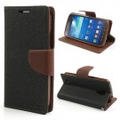 Lommebok Etui for Samsung Galaxy S5 (G900) Mercury Svart/Brun thumbnail