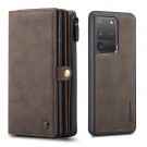 Galaxy S20 Ultra 2i1 Lommebok Etui m/ 10 kortlommer Kaffebrun thumbnail