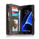 Galaxy S7 Edge 2i1 Etui m/multikortlommer av lær Koksgrå thumbnail