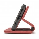 iPhone 7 Pluss 5,5" 3i1 Slimbook Etui av lær m/magnetfeste Rød thumbnail