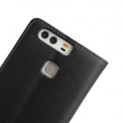 Huawei P9 Lommebok Etui Genuine Svart thumbnail