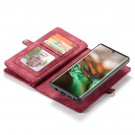 Galaxy Note 10 2i1 Etui m/multikortlommer av lær Rød thumbnail