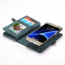 Galaxy S7 2i1 Etui m/multikortlommer av lær Petroleumsblå thumbnail