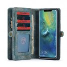 Huawei Mate 20 Pro 2i1 Etui m/multikortlommer av lær - Petroleumsblå thumbnail