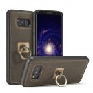 Galaxy S8+ Hybrid Deksel m/ring kickstand + skjermbeskytter Kaffebrun thumbnail