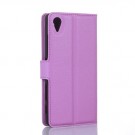 Lommebok Etui for Sony Xperia X Lychee Lilla thumbnail