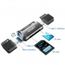 Micro SD/SD Minnekort Leser m/ 3 USB konlinger thumbnail
