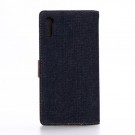 Lommebok Etui for Sony Xperia ZX Denim Marine Blå thumbnail