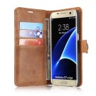 Galaxy S7 Edge 2i1 Etui for Galaxy S7 m/3 kortlommer Classic Lys Brun thumbnail