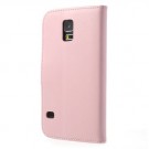 Lommebok Etui for Galaxy S5 Genuine Lys Rosa thumbnail