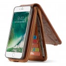 iPhone 7 Pluss 5,5" 2i1 Mobilveske m/kortlommer og glidelås Lys Brun thumbnail