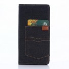 Etui for Sony Xperia X Denim Pocket Svart thumbnail