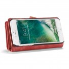 iPhone 7 Pluss 5,5 2i1 Etui m/multikortlommer av lær Rød thumbnail