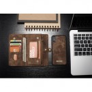iPhone Xs/X 5.8 2i1 Etui m/multikortlommer av lær Kaffebrun thumbnail