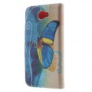 Lommebok Etui for Huawei YII (Y2) Art Blue Butterfly thumbnail