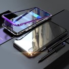 iPhone XS / X Magnetisk Deksel Metall Ramme - Lilla thumbnail