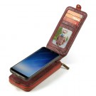 Galaxy S8+ 2i1 Mobilveske m/kortlommer og glidelås Rød thumbnail