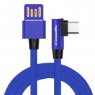 USB Sync og ladekabel Type C (L-shaped) 1 Meter Blå thumbnail