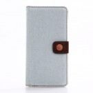 Lommebok Etui for Sony Xperia ZX Denim Lys Blå thumbnail