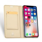 iPhone XR 6,1 Slimbook Etui med 1 kortlomme - Gull farget thumbnail