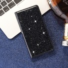 iPhone 12 6,1" / 12 Pro 6,1" Slimbook Etui Glitter Svart thumbnail