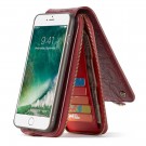 iPhone 7 Pluss 5,5" 2i1 Mobilveske m/kortlommer og glidelås Rød thumbnail