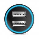 Dual USB Billader Adapter 2.4A Svart thumbnail