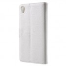 Lommebok Etui for Sony Xperia Z5 Lychee Hvit thumbnail
