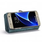 Galaxy S7 2i1 Etui m/multikortlommer av lær Petroleumsblå thumbnail