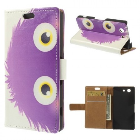 Lommebok Etui for Sony Xperia Z3 Compact Happy Monster 4