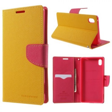 Lommebok Etui for Sony Xperia Z3+ Mercury Gul