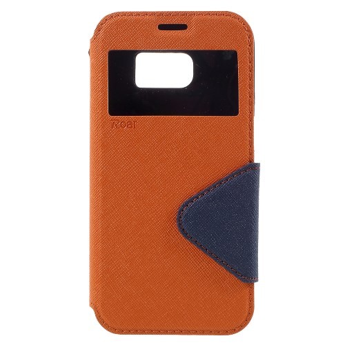 Slimbook Etui for Galaxy S7 Roar m/Skjermvindu Orange