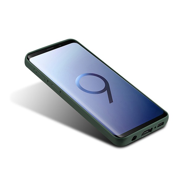 Galaxy S9 Deksel m/ 2 kortlommer LuxPocket Grønn