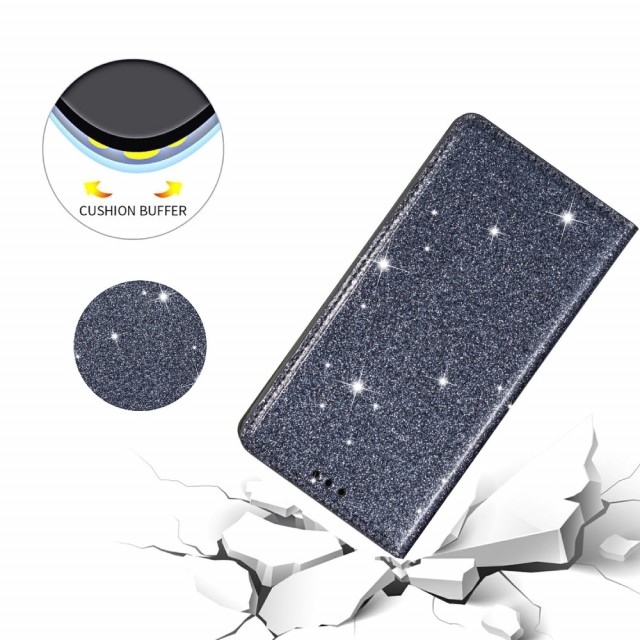 Galaxy S21 Slimbook Etui Glitter Svart