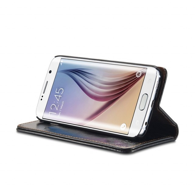 Galaxy S6 Edge Klassisk Etui m/1 kortlomme Svart