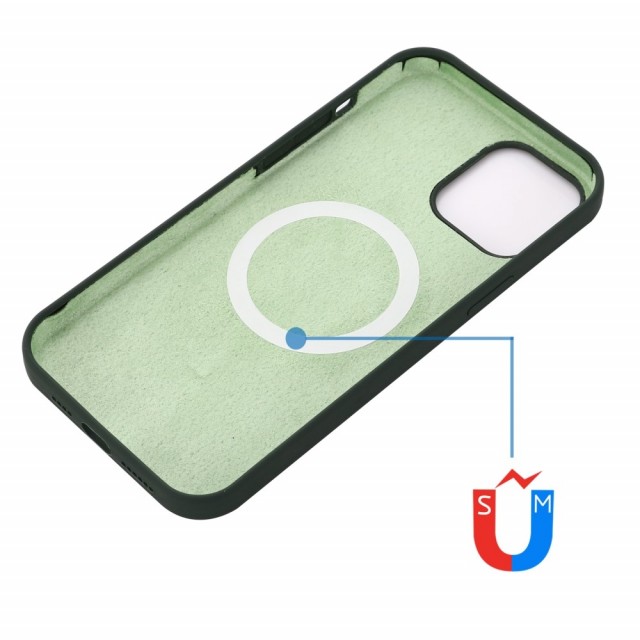 iPhone 13 Pro 6,1 Deksel SoftCase for MagSafe Mørk Grønn