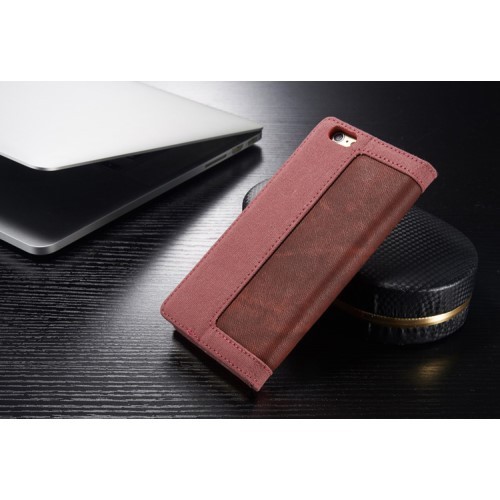 Lommebok Etui for iPhone 6/6s Canavas Rosa