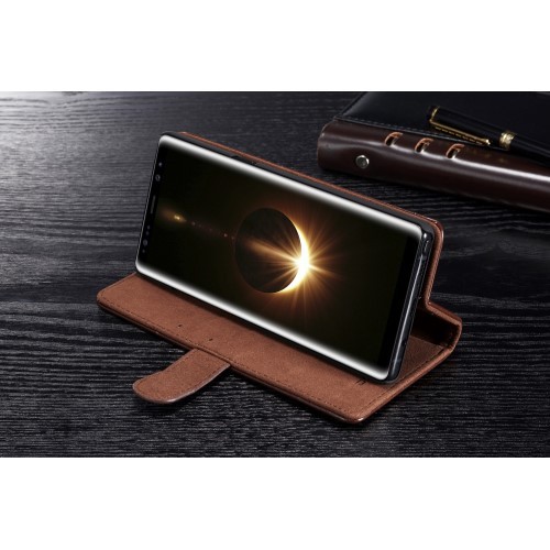 Galaxy Note 8 2i1 Etui m/2 kortlommer Classic Slim Kaffebrun