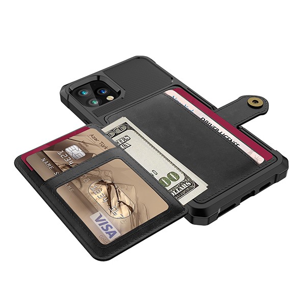 iPhone 11 Pro Max 6,5 Deksel Armor Wallet Svart