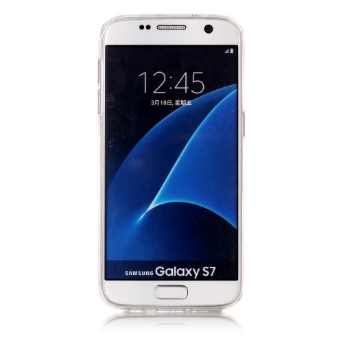 Galaxy S7 Deksel Marmor Blå/Gull