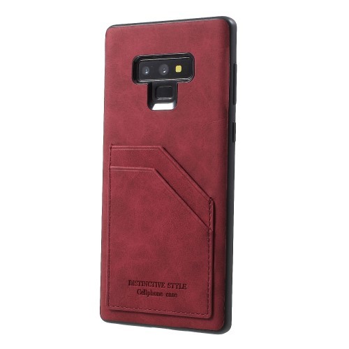 Galaxy Note 9 Deksel m/ 2 kortlommer Rød