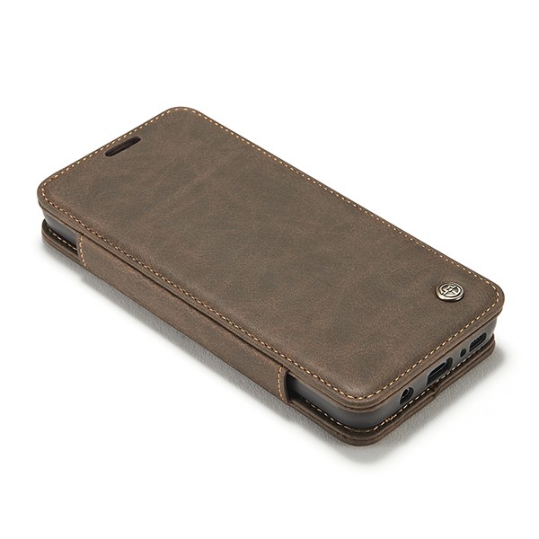 Galaxy S8+ 3i1 Slimbook Etui av lær m/magnetfeste Kaffebrun