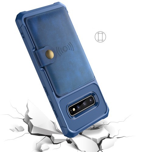 Galaxy S10+ (Pluss) Deksel Armor Wallet Midnattsblå