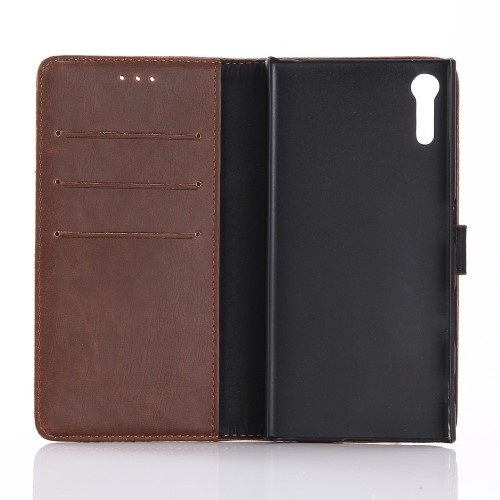 Lommebok Etui for Sony Xperia ZX Classic Mørk Brun