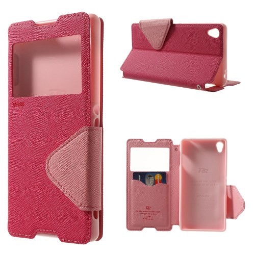 Slimbook Etui for Sony Xperia Z3 Roar Mørk Rosa