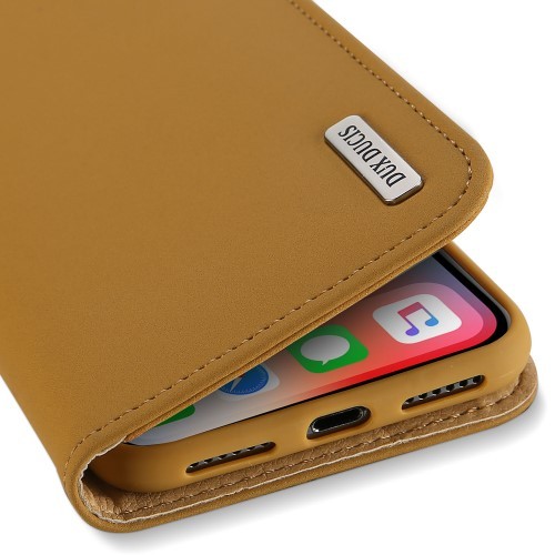 iPhone Xs/X 5,8 Lommebok Etui Genuine Lux Ingefærbrun