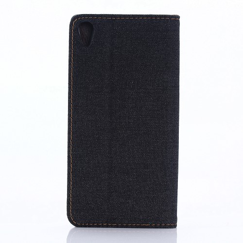 Etui for Sony Xperia X Performance Denim Pocket Svart