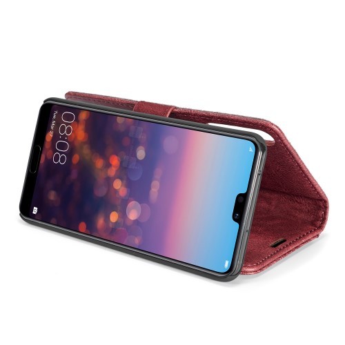 Huawei P20 Pro 2i1 Etui m/3 kortlommer Classic Rød